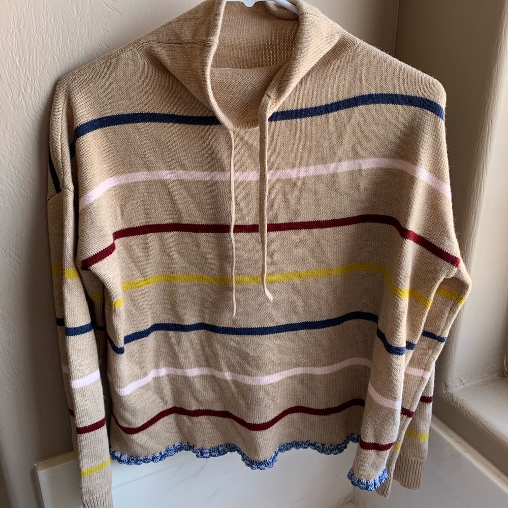 Crop stripe sweater